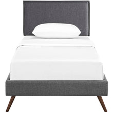 Load image into Gallery viewer, Amaris Twin Platform Bed with Round Splayed Legs
