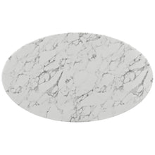 Load image into Gallery viewer, Lippa 60&quot; Oval Faux Marble Dining Table by Modway
