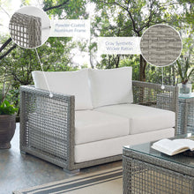 Load image into Gallery viewer, Aura Outdoor Patio Wicker Rattan Loveseat by Modway
