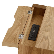 Load image into Gallery viewer, Ember Wood Nightstand With USB Ports
