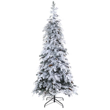 Load image into Gallery viewer, 7&#39; Flocked Montana Down Swept Spruce Artificial Christmas Tree
