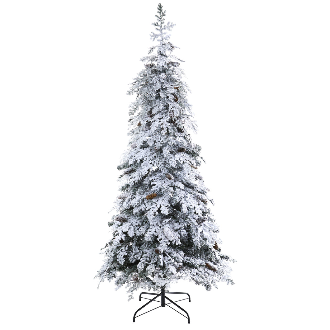 7' Flocked Montana Down Swept Spruce Artificial Christmas Tree