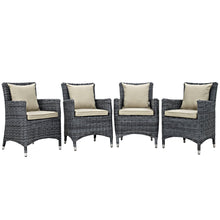 Load image into Gallery viewer, Summon 4 Piece Outdoor Patio Sunbrella¨ Dining Set by Modway
