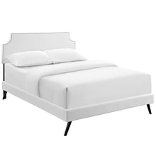 Load image into Gallery viewer, Corene Vinyl Queen Platform Bed with Round Splayed Legs by Modway
