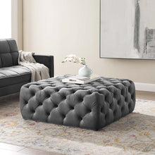 Load image into Gallery viewer, Amour Tufted Button Large Square Performance Velvet Ottoman by Modway
