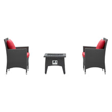 Load image into Gallery viewer, Convene 3 Piece Set Outdoor Patio with Fire Pit by Modway
