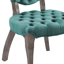 Load image into Gallery viewer, Exhibit French Vintage Dining Performance Velvet Side Chair by Modway
