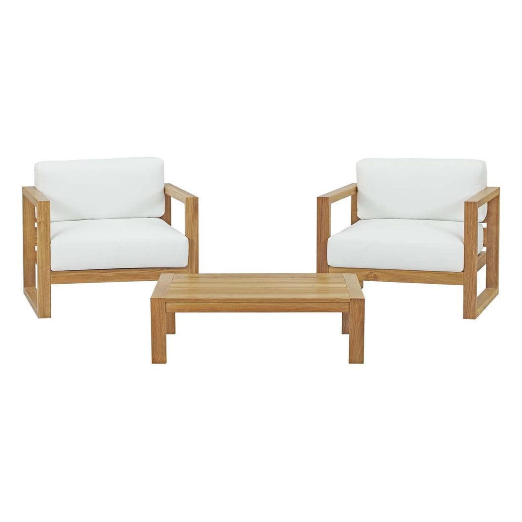 Upland 3 Piece Outdoor Patio Teak Set by Modway