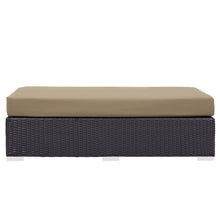 Load image into Gallery viewer, Convene Outdoor Patio Fabric Rectangle Ottoman by Modway

