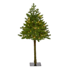 Load image into Gallery viewer, 3&#39; Swiss Alpine Artificial Christmas Tree w/ 50 Clear LED Lights
