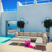 Load image into Gallery viewer, Harmony 8 Piece Outdoor Patio Aluminum Sectional Sofa Set by Modway
