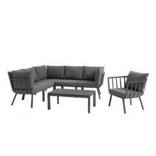 Load image into Gallery viewer, Riverside 7 Piece Outdoor Patio Aluminum Set by Modway

