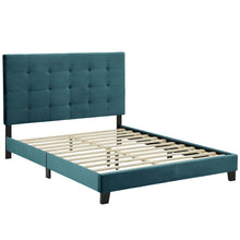 Load image into Gallery viewer, Melanie Tufted Button Upholstered Performance Velvet Full Platform Bed by Modway
