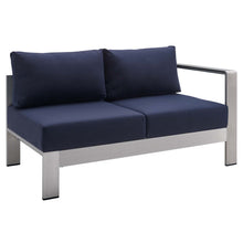 Load image into Gallery viewer, Shore Sunbrella¨ Fabric Aluminum Outdoor Patio Right-Arm Loveseat by Modway
