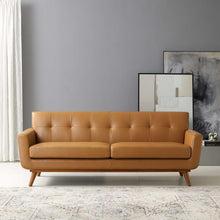 Load image into Gallery viewer, Engage Top-Grain Leather Living Room Lounge Sofa by Modway
