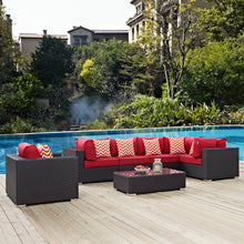 Load image into Gallery viewer, Convene 7 Piece Outdoor Patio Sectional Set by Modway
