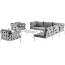 Load image into Gallery viewer, Harmony 8 Piece Outdoor Patio Aluminum Sectional Sofa Set by Modway
