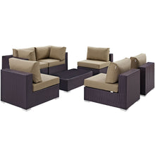 Load image into Gallery viewer, Convene 7 Piece Outdoor Patio Sectional Set by Modway
