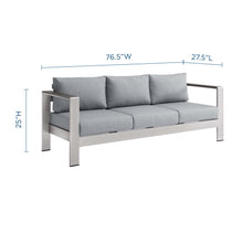Load image into Gallery viewer, Shore Outdoor Patio Aluminum Sofa by Modway
