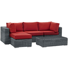 Load image into Gallery viewer, Summon 5 Piece Outdoor Patio Sunbrella¨ Sectional Set by Modway
