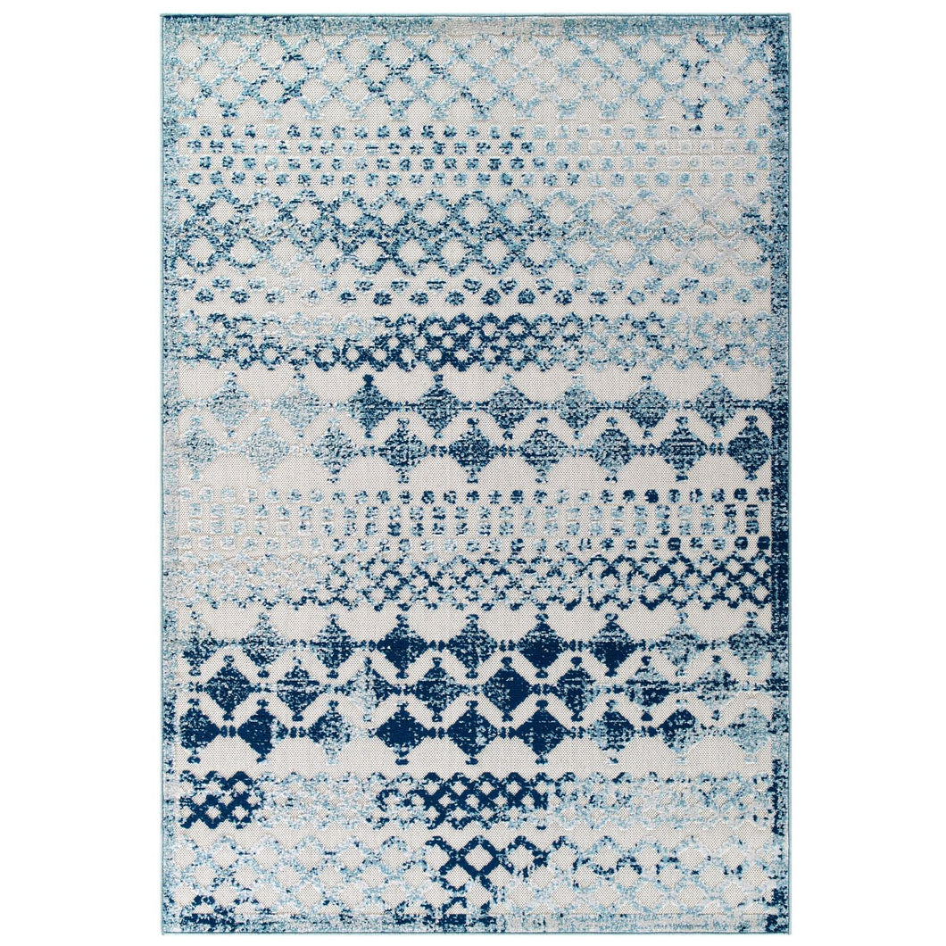 Reflect Giada Abstract Diamond Moroccan Trellis 5x8 Indoor/Outdoor Area Rug by Modway