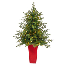 Load image into Gallery viewer, 5&#39; Swedish Fir Artificial Christmas Tree w/ 160 Warm White LED Lights
