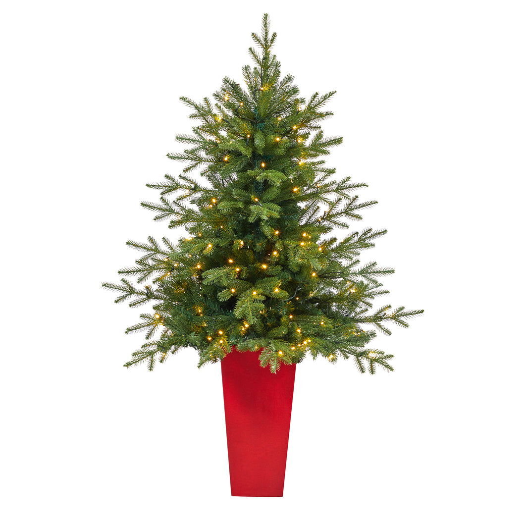 5' Swedish Fir Artificial Christmas Tree w/ 160 Warm White LED Lights