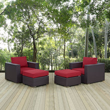 Load image into Gallery viewer, Convene 4 Piece Outdoor Patio Sectional Set by Modway
