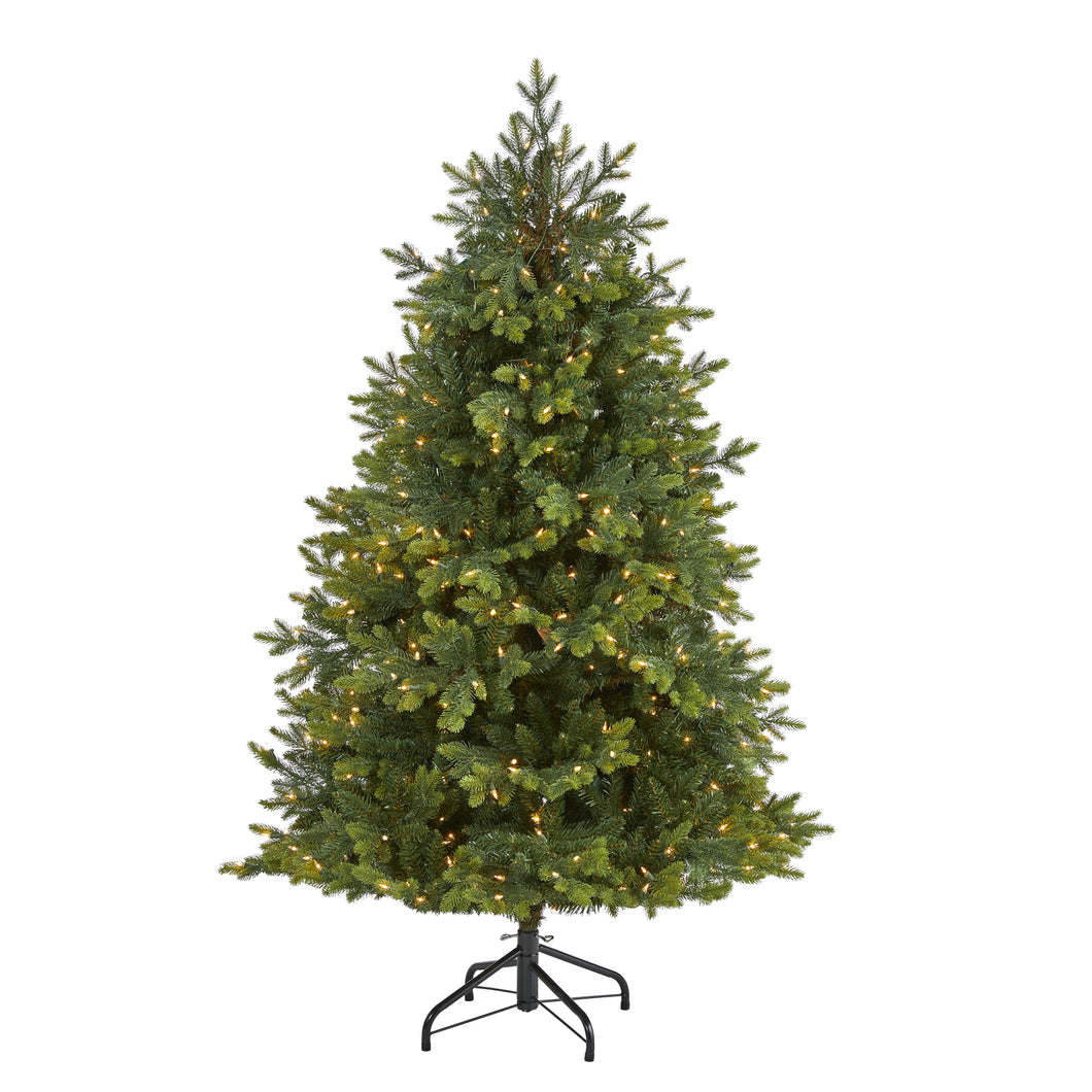 6' North Carolina Fir Artificial Christmas Tree w 450 Clear Lights