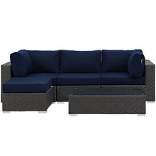 Load image into Gallery viewer, Sojourn 5 Piece Outdoor Patio Sunbrella¨ Sectional Set by Modway

