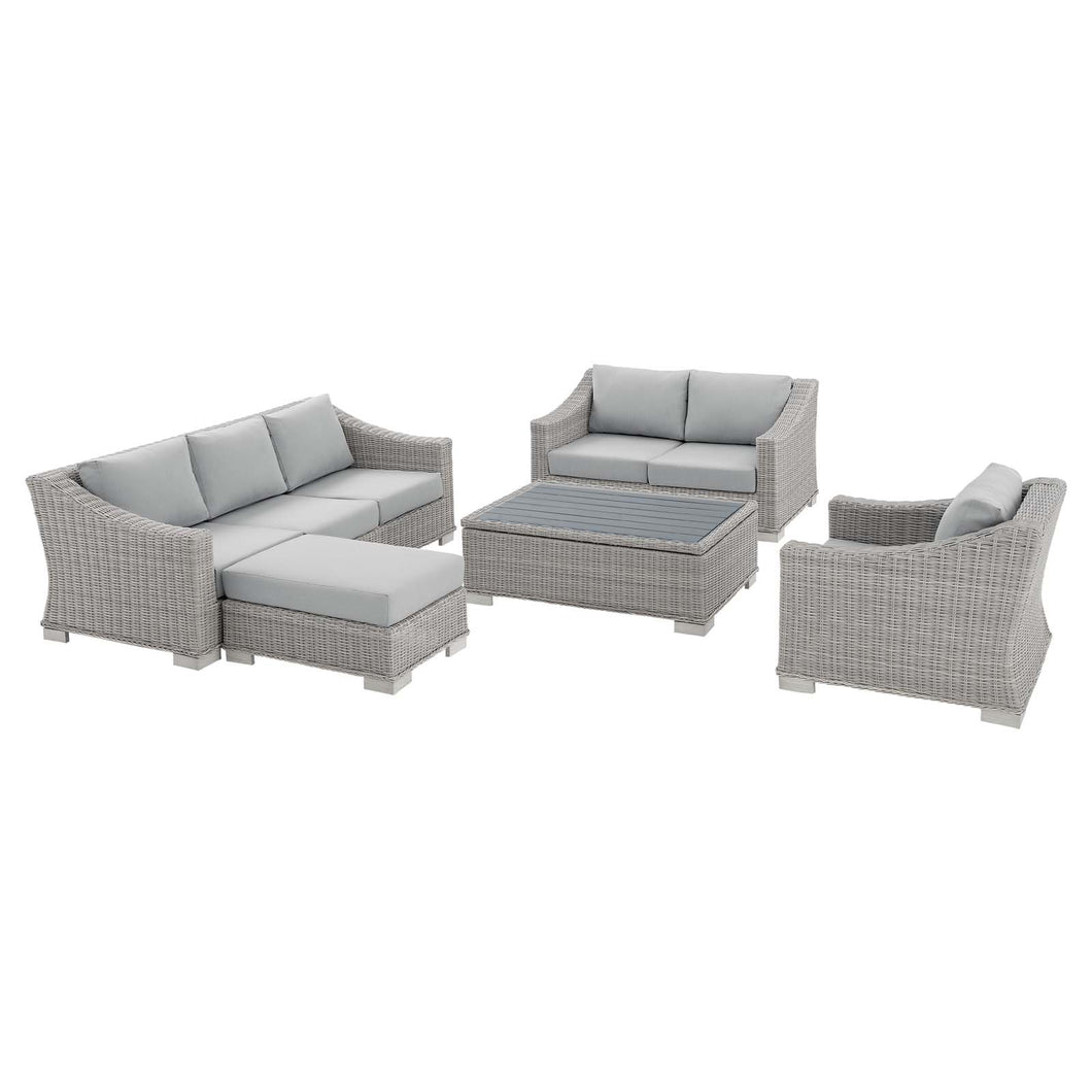Conway Sunbrella¨ Outdoor Patio Wicker Rattan 5-Pi