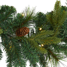 Load image into Gallery viewer, 6&#39; Mixed Pine and Pinecone Artificial Garland with 35 Clear LED Lights

