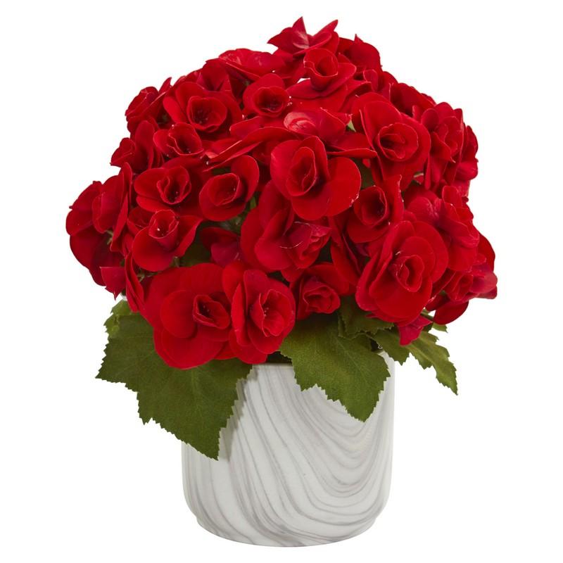 Begonia Artificial Arrangement in Vase