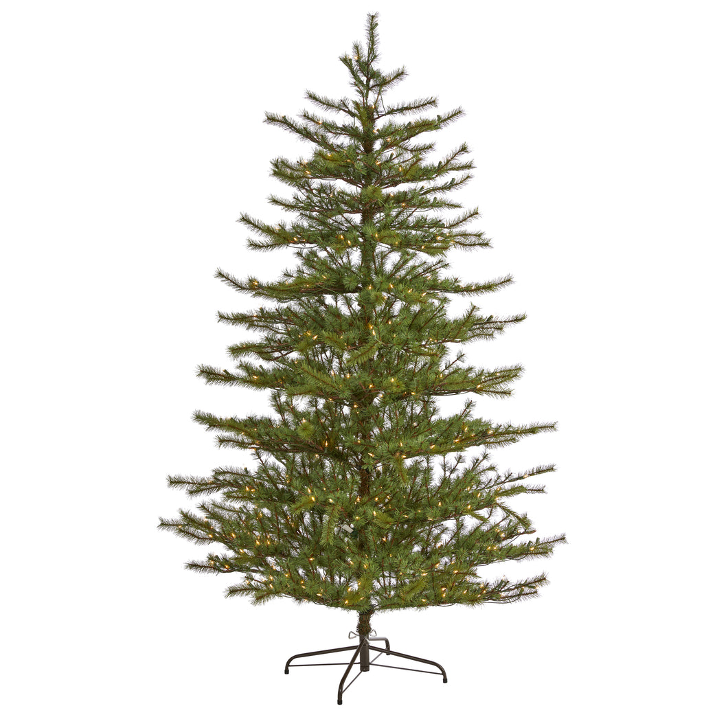 7' Vancouver Mountain Pine Artificial Christmas Tree with 450 Clear Lights