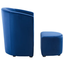 Load image into Gallery viewer, Divulge Performance Velvet Arm Chair and Ottoman Set by Modway
