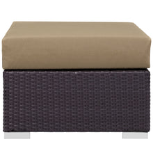 Load image into Gallery viewer, Convene Outdoor Patio Fabric Square Ottoman by Modway
