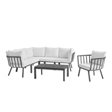 Load image into Gallery viewer, Riverside 7 Piece Outdoor Patio Aluminum Set by Modway
