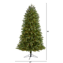 Load image into Gallery viewer, 6.5' Oregon Fir Artificial Christmas Tree w/ 1350 Warm White LED Lights
