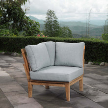 Load image into Gallery viewer, Marina Outdoor Patio Teak Corner Sofa by Modway
