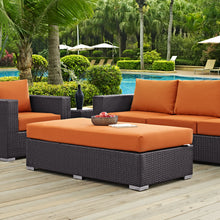 Load image into Gallery viewer, Convene Outdoor Patio Fabric Rectangle Ottoman by Modway
