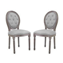 Load image into Gallery viewer, Arise Vintage French Upholstered Fabric Dining Side Chair Set of 2 by Modway

