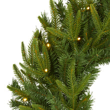 Load image into Gallery viewer, 24&quot; Long Pine Artificial Christmas Wreath with 35 Clear LED Lights
