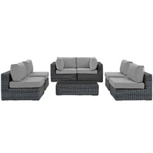 Load image into Gallery viewer, Summon 7 Piece Outdoor Patio Sunbrella¨ Sectional Set by Modway
