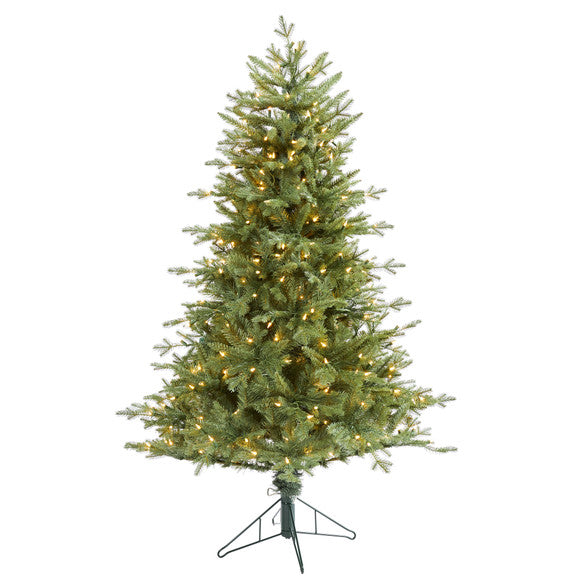 5' New Hampshire Spruce Artificial Christmas Tree with 300 Warm White Lights
