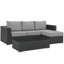Load image into Gallery viewer, Sojourn 3 Piece Outdoor Patio Sunbrella¨ Sectional Set by Modway
