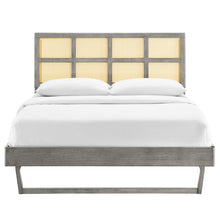 Load image into Gallery viewer, Sidney Cane and Wood Queen Platform Bed With Angular Legs by Modway
