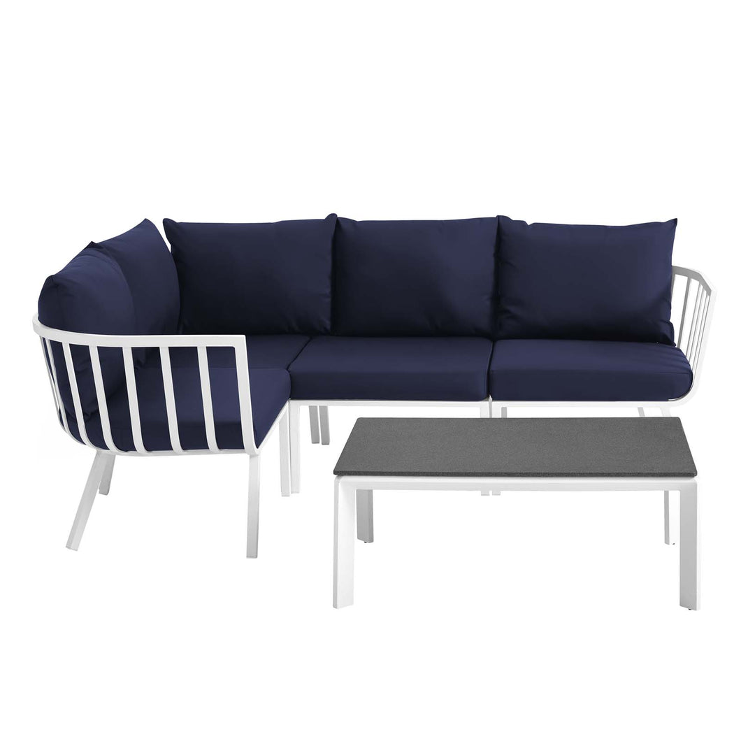 Riverside 5 Piece Outdoor Patio Aluminum Set by Modway
