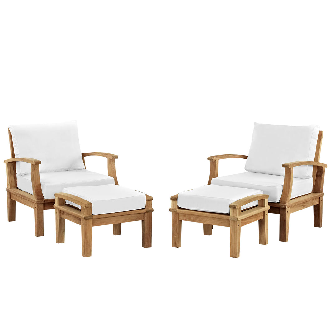 Marina 4 Piece Outdoor Patio Teak Set by Modway