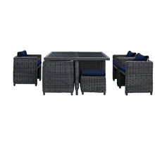 Load image into Gallery viewer, Summon 9 Piece Outdoor Patio Sunbrella¨ Dining Set by Modway

