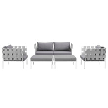 Load image into Gallery viewer, Harmony 5 Piece Outdoor Patio Aluminum Sectional Sofa Set by Modway
